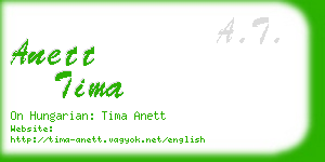 anett tima business card